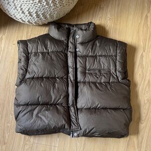 Chocolate Brown Puffer Vest